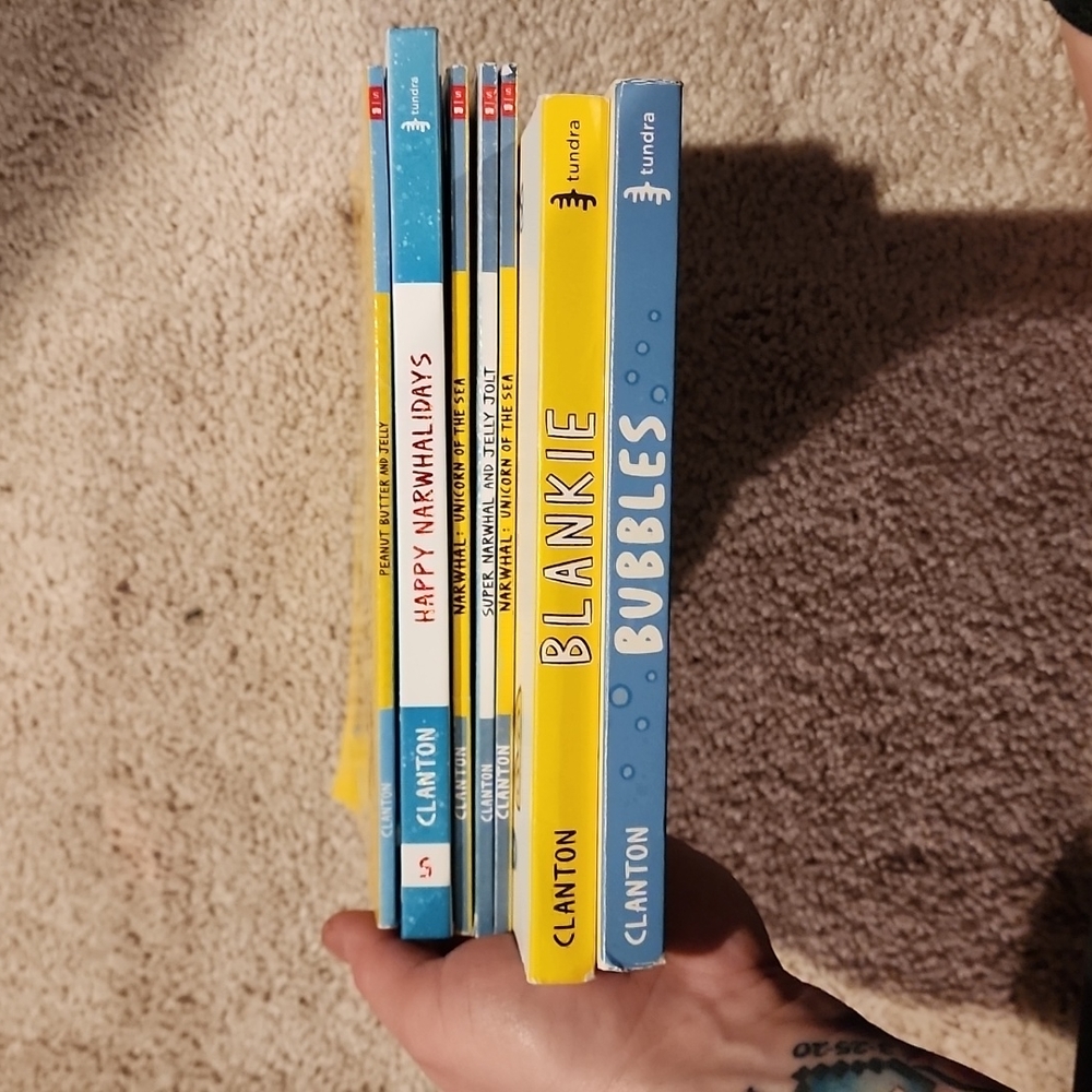 Narwhal and Jelly books, set of 7 books.